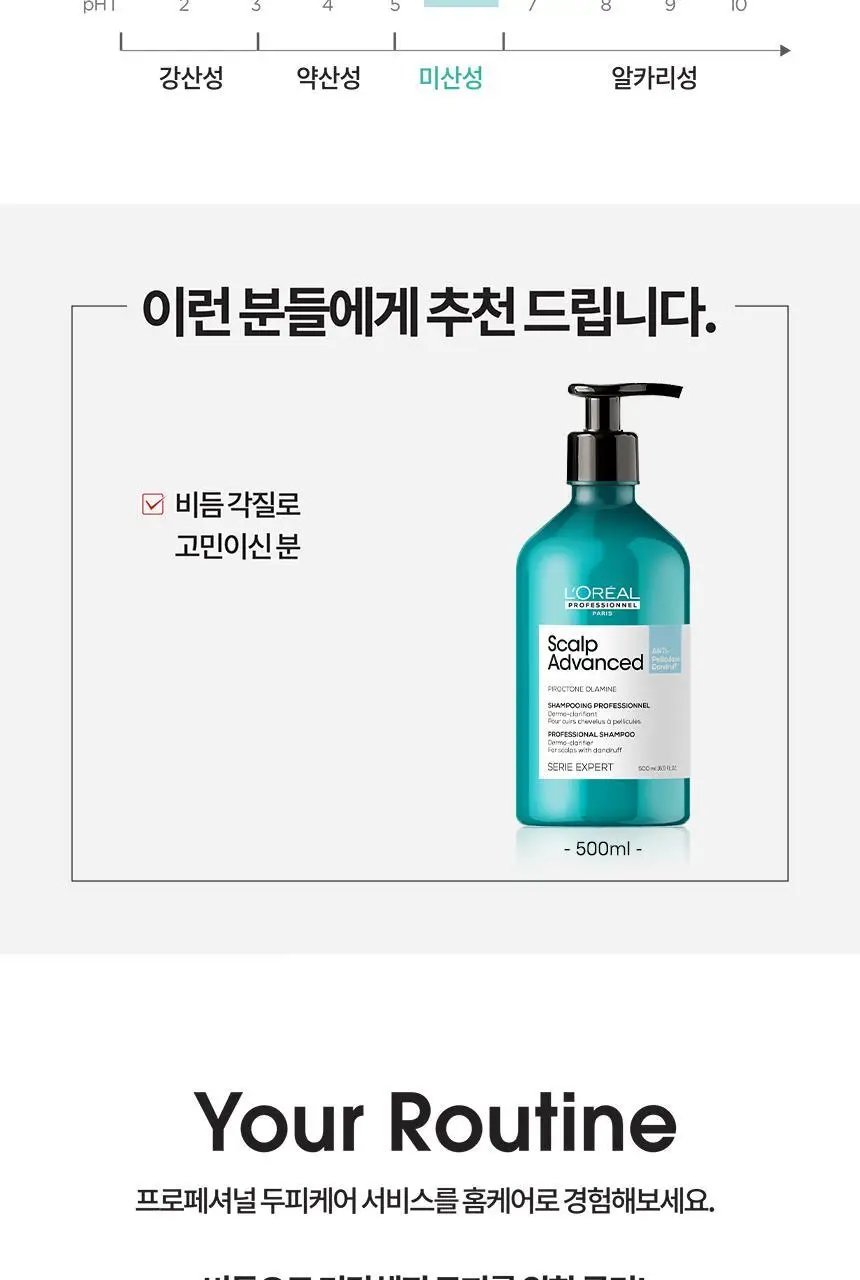 [비듬두피] 로레알 프로페셔널 안티 댄드러프 샴푸 500ml 상세페이지 6